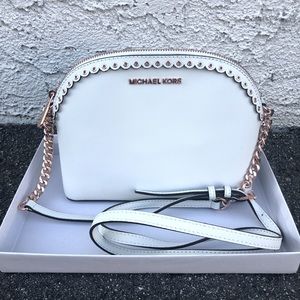 Michael Kors Leather White Crossbody Purse